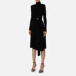Asymmetric midi dress made of jersey